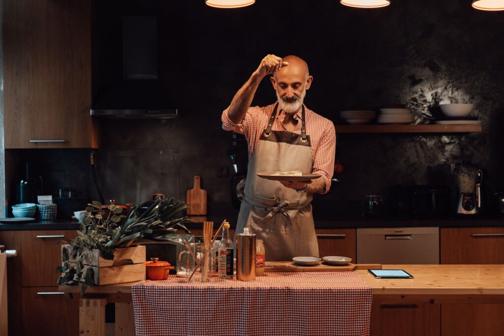 Man cooking