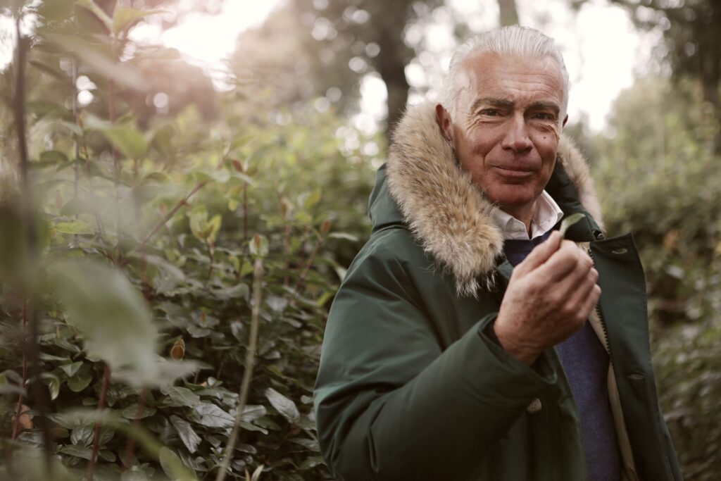 mature man walking outdoors