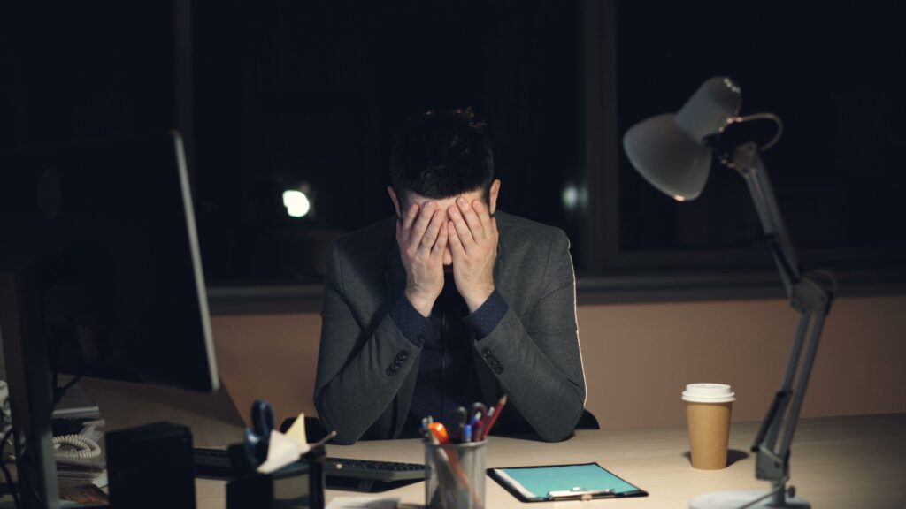 stressed man